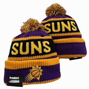 NWT Phoenix Suns Waffle Knit Sports Pom Beanie Fleece Lining OSFA Unisex‎